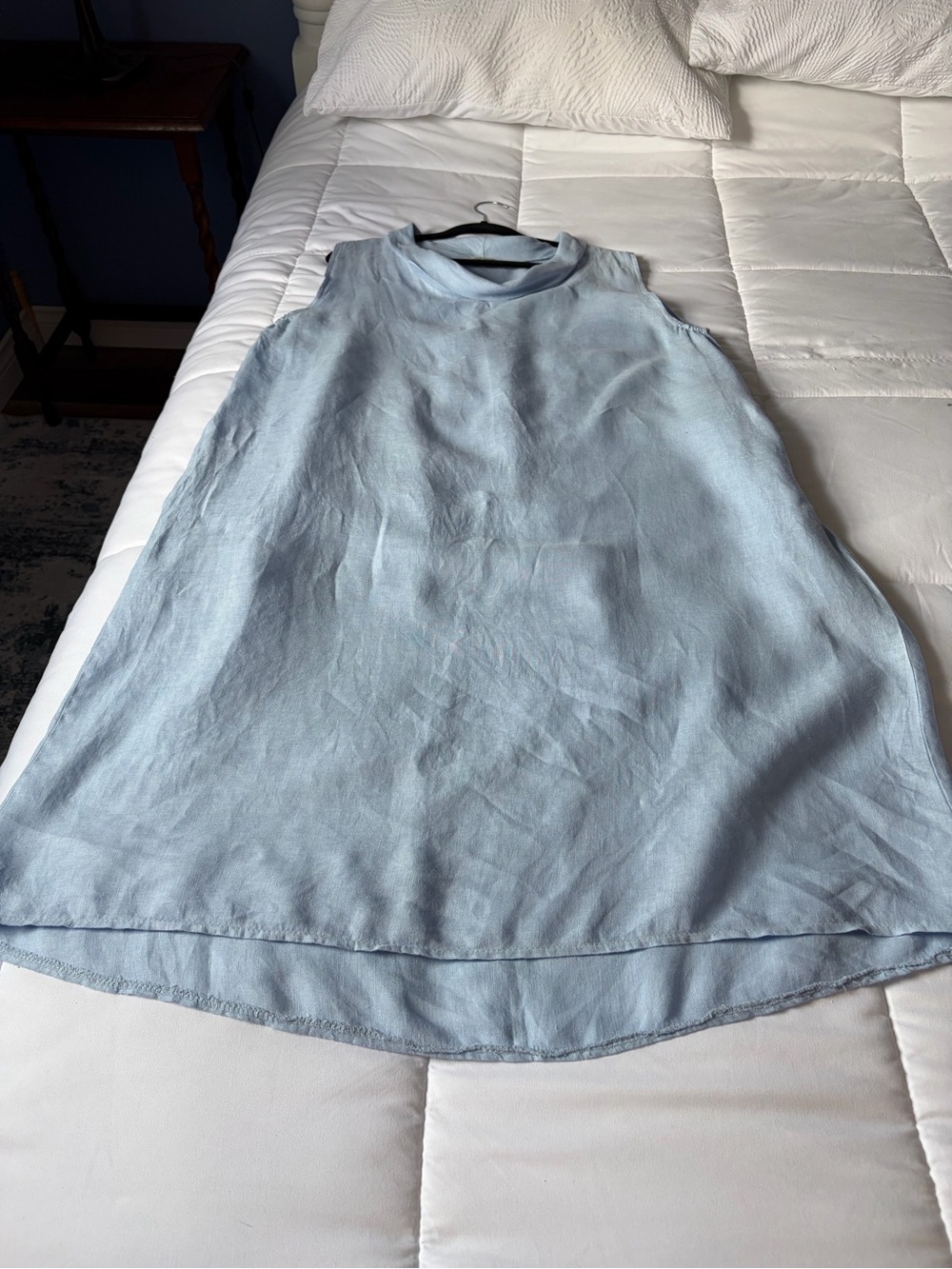 Sleeveless Midi Dress in Soft Light Blue